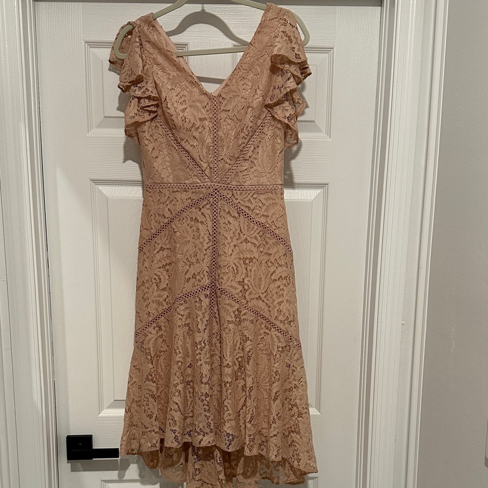 Pale pink lace dress